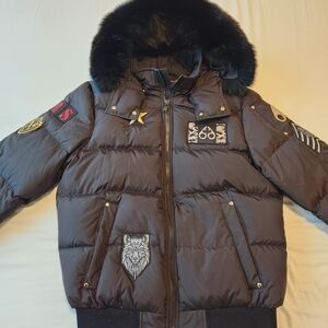 Moose Knuckles Black Bomber Jacket